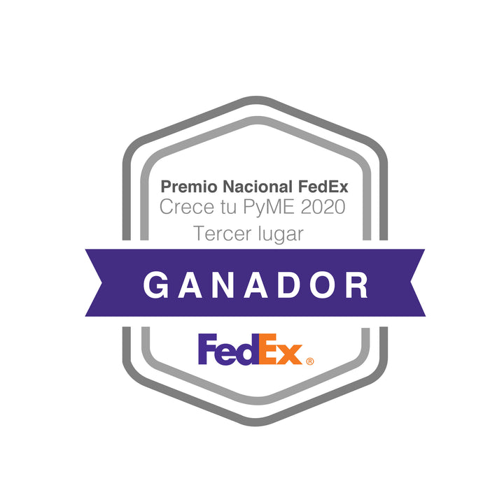 A logo of FedEx with the text "2020 winner" written below it.